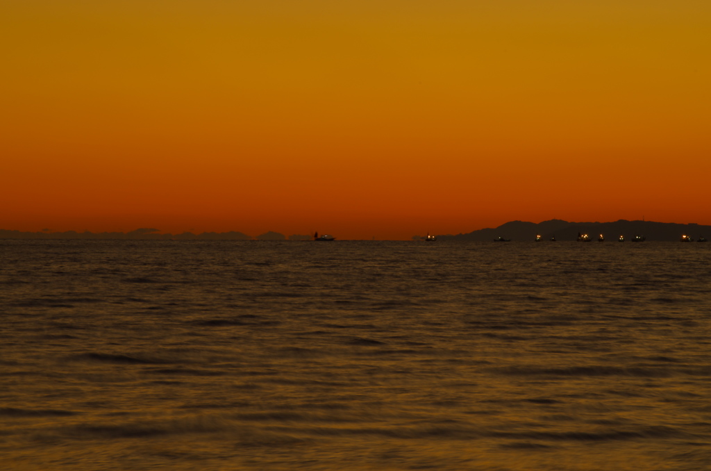 駿河湾の夕景