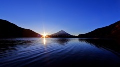 精進湖の日の出