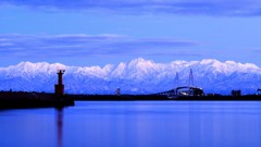 残照の立山連峰