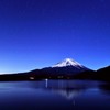 本栖湖　月夜の富士