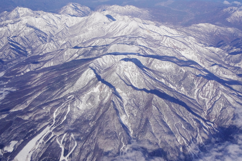 上空から眺める妙高山