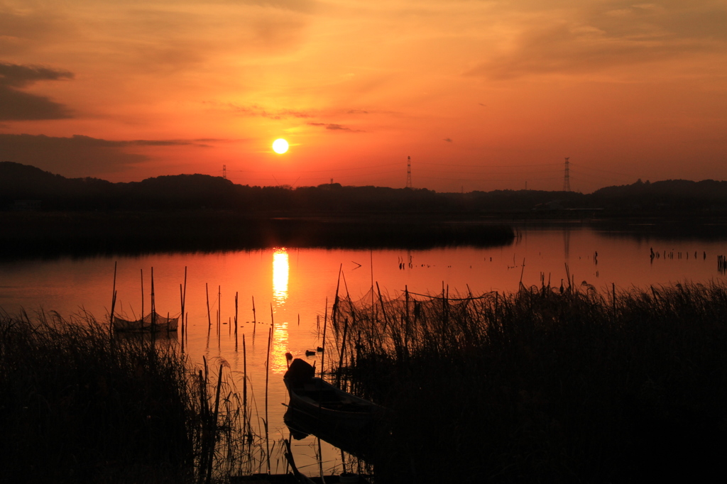 手賀沼夕景-08