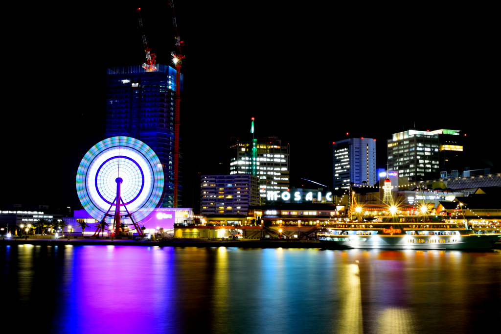 神戸ハーバーランド・モザイクガーデンの夜景