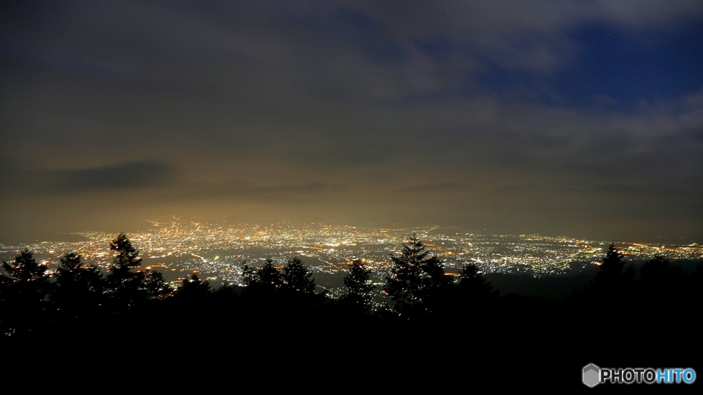 甲府盆地夜景