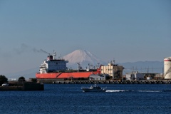 港からの富士山