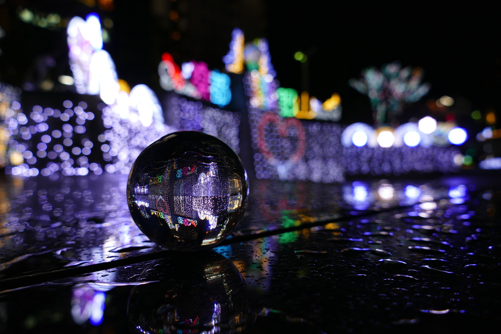 雨あがりの夜空に