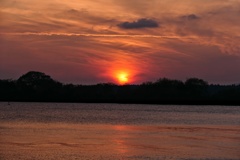 猪苗代湖夕景