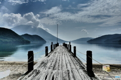 夏空の中禅寺湖  ２