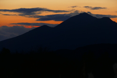 シルエット磐梯山