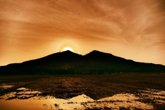 補正版 日没の磐梯山