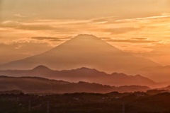 富士山夕景