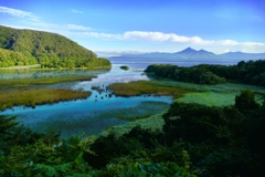鬼沼と磐梯山