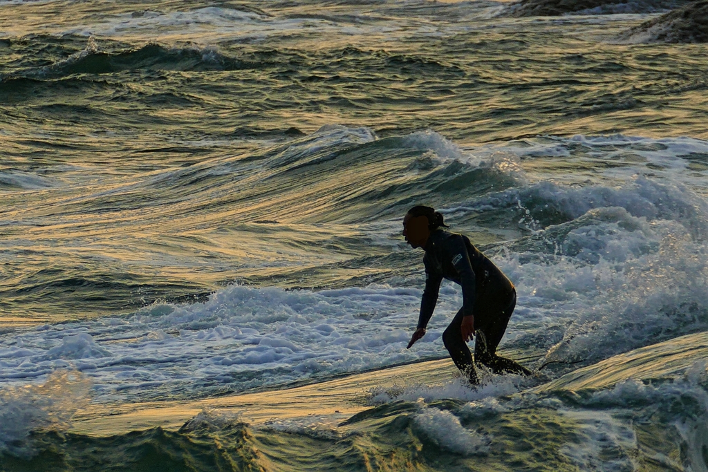 波乗り夕景　２