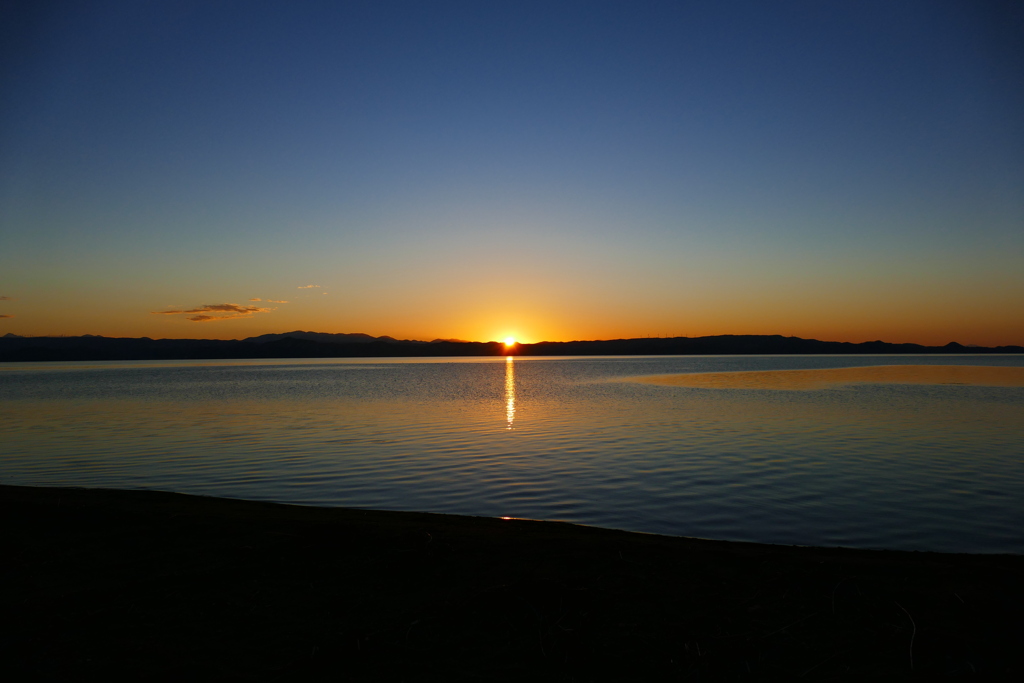 猪苗代湖夕景２