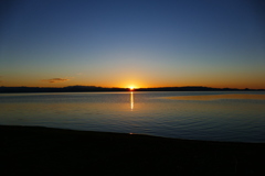 猪苗代湖夕景２