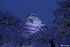 雪の夜の鶴ヶ城３