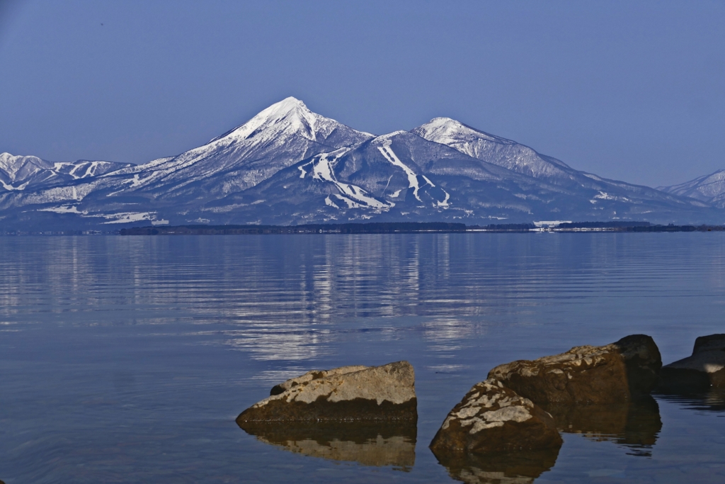 猪苗代湖と磐梯山