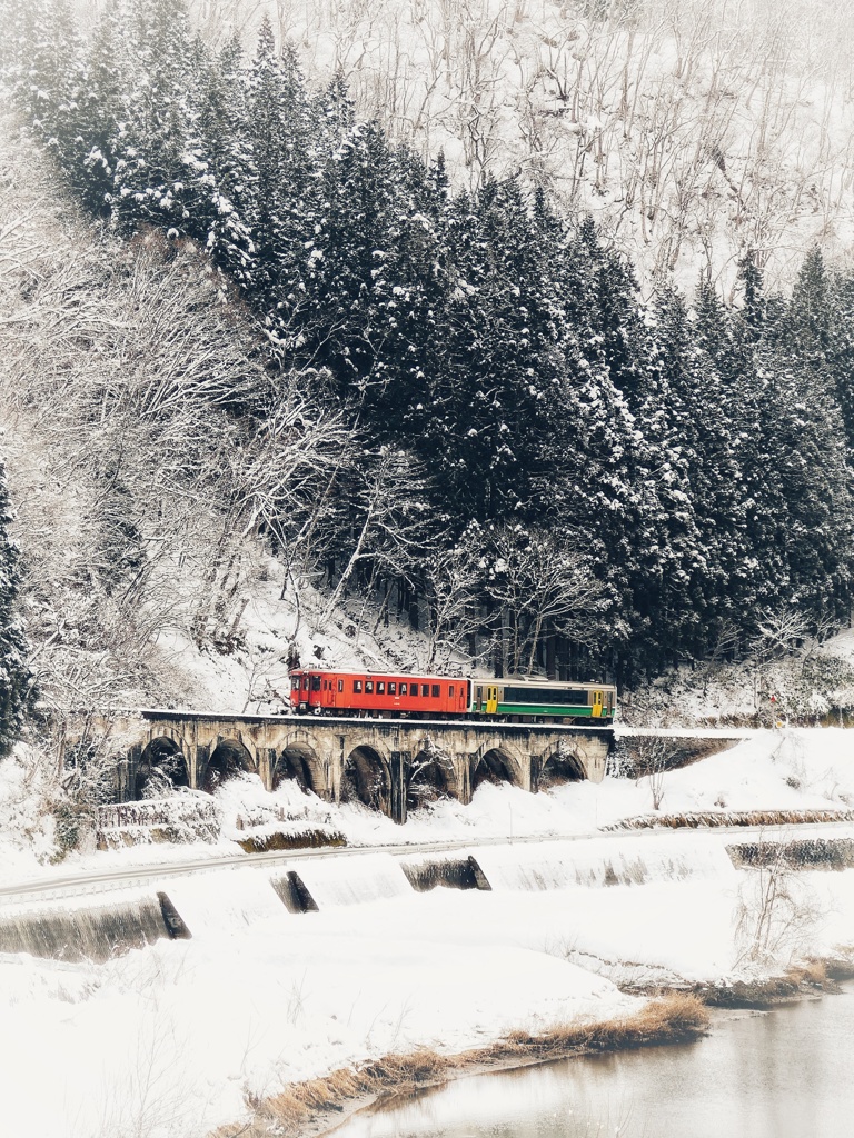 只見線眼鏡橋　改修判