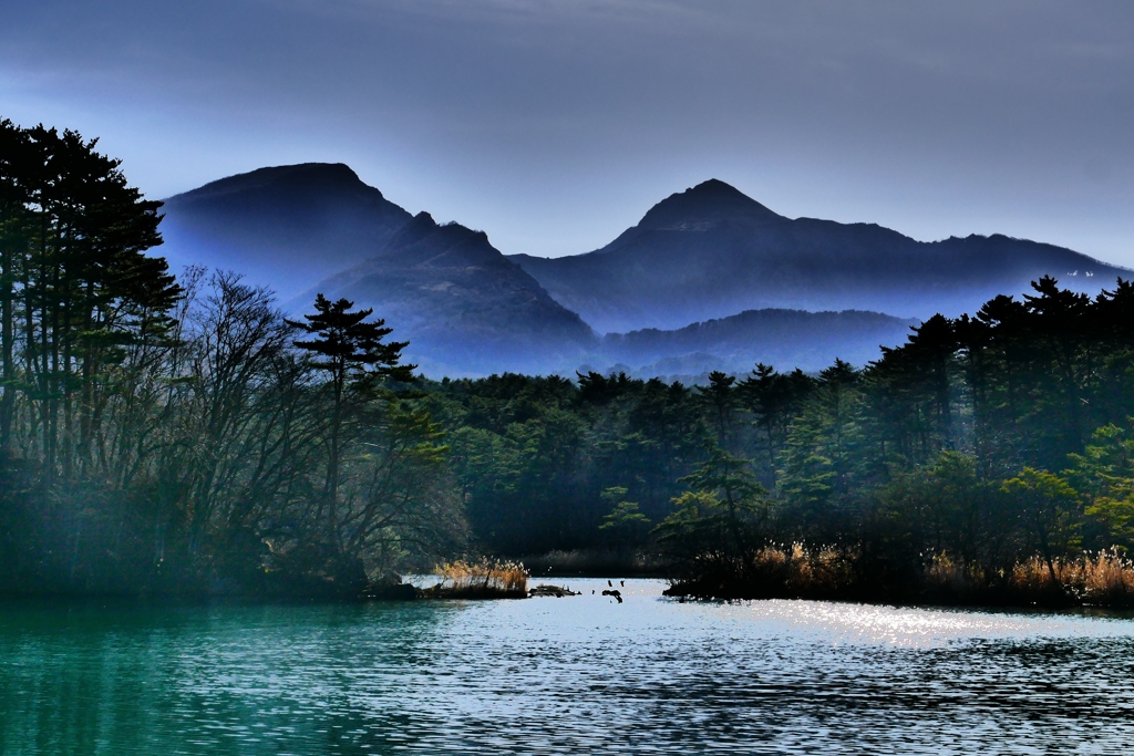 五色沼からの磐梯山