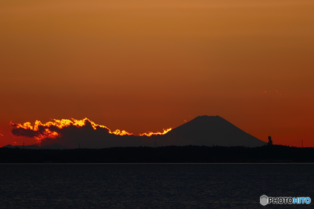 富士山と牛久大仏