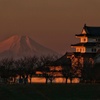 城と富士山