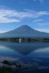 河口湖よりの富士山　縦構図