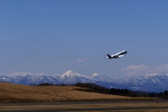 福島空港から磐梯山