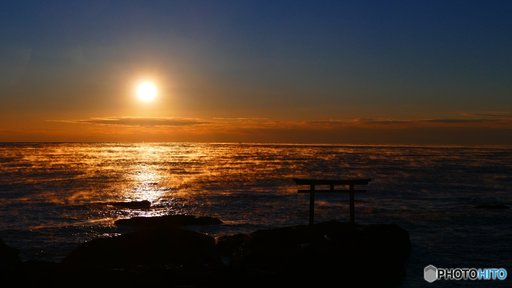 氷点下の朝 ＠大洗海岸