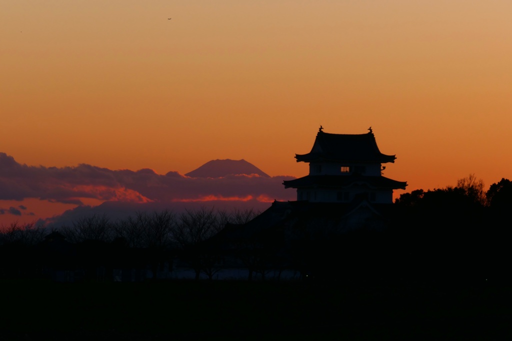 富士山と関宿城