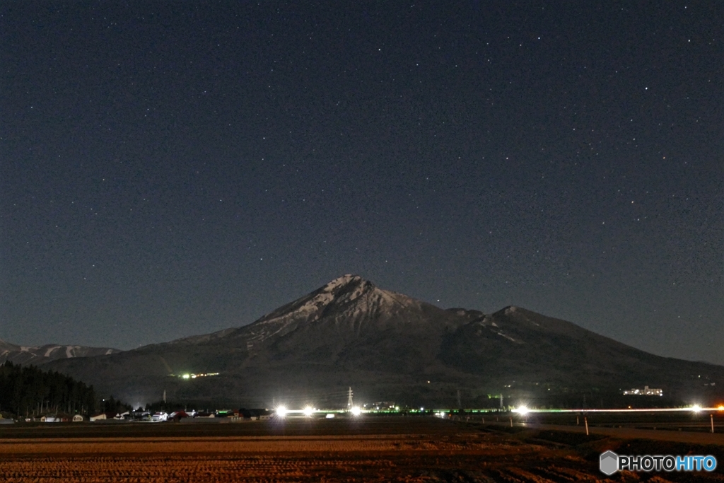 深夜の磐梯山
