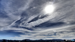 1170385  月曜の空@福島県新鶴SA