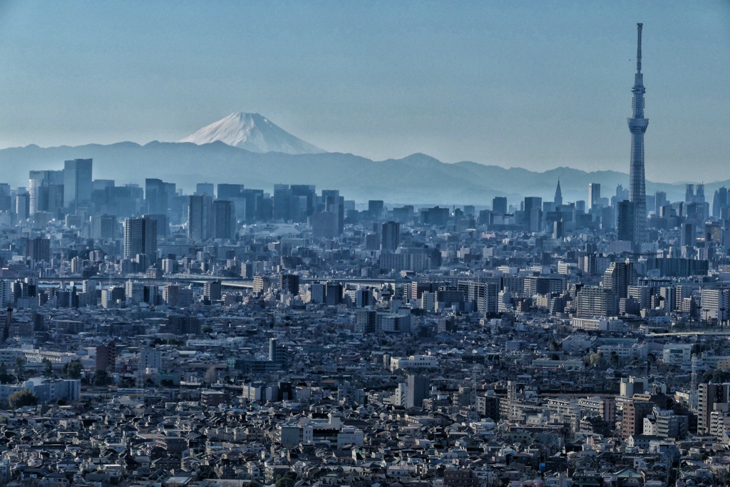富士山とスカイツリー