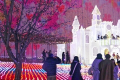 お城のイルミネーション