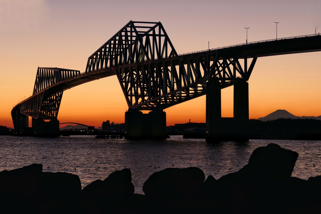 ゲートブリッジと富士山