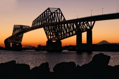 ゲートブリッジと富士山