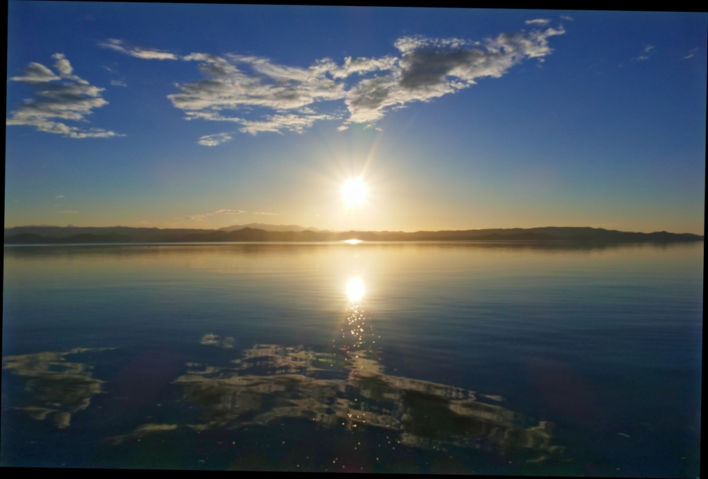 猪苗代湖夕景３