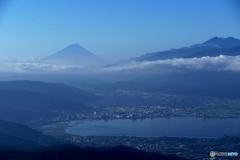 富士山と諏訪湖１
