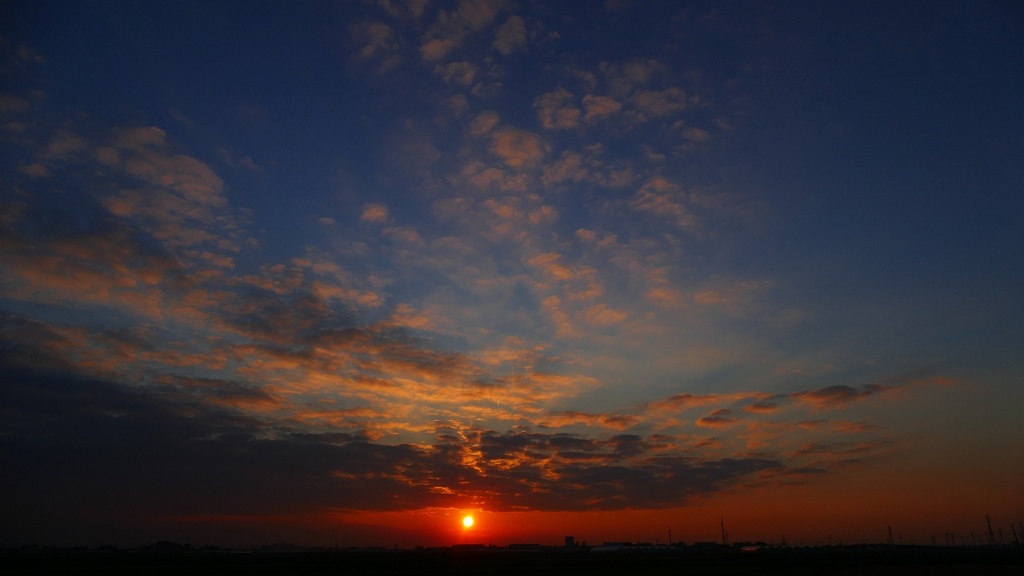 11/30の夕日＠足利市