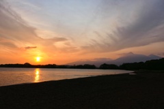 猪苗代湖夕景④