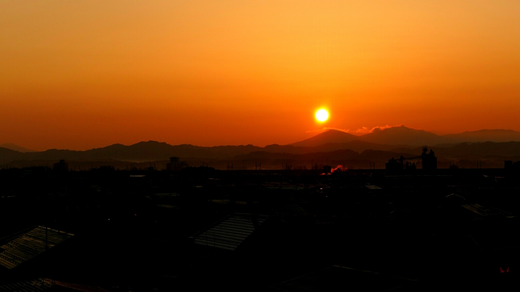 安積野の夜明け
