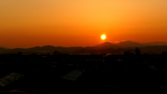 安積野の夜明け