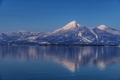 猪苗代湖と磐梯山