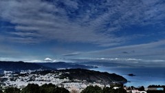 半島越しの富士