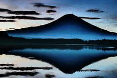 浮世絵チック富士山