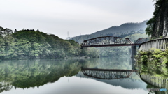 上り電車通過中