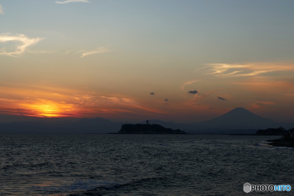 江の島と富士山