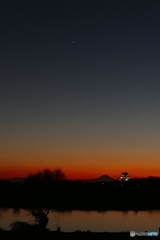 星と城と富士山