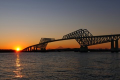 ゲートブリッジと富士山