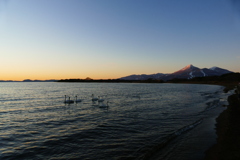 猪苗代湖夕景２