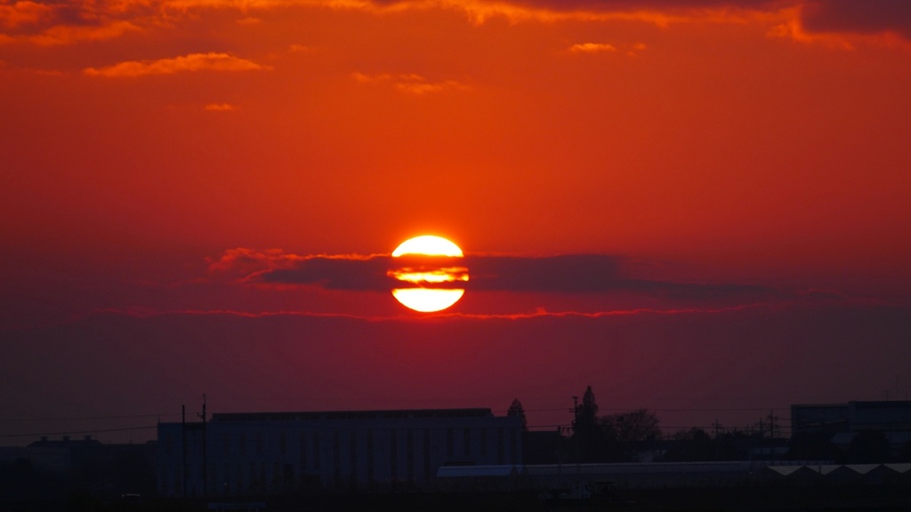 11/30の夕日＠足利市